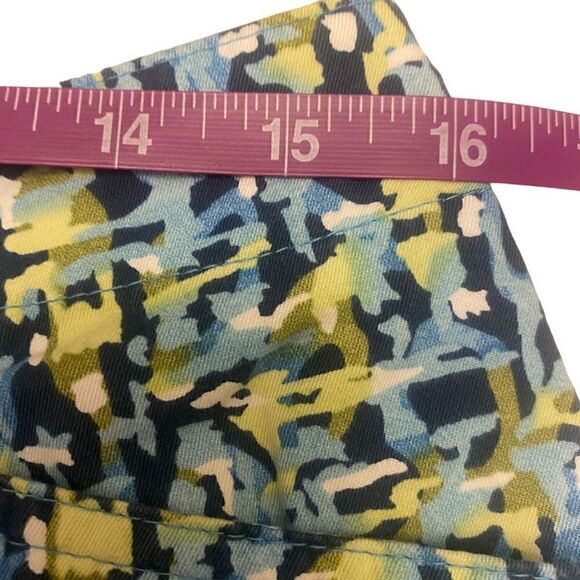 Talbots Aqua, Blue, and Moss Green Print Pencil Skirt Size 12p - Picture 10 of 12
